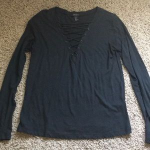 Forever 21 Contemporary lace-up shirt